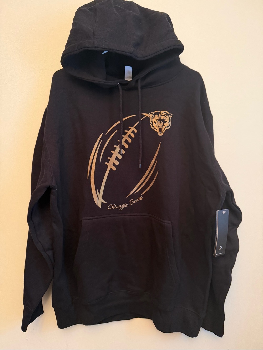 G-III4Her Chicago Bears Metallic Graphic Hoodie